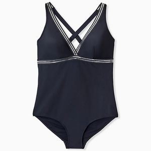 TORRID WIRELESS ELASTIC INSET ONE PIECE SWIMSUIT *NWT*